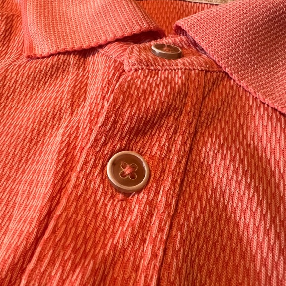 Men's Tommy Bahama Scratch Golf Peach Polo Shirt Sz L - Picture 3 of 8